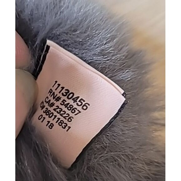 Victoria's Secret Faux Fur Fuzzy Slipper Gray Woman's Size‎ Large - NEW - Picture 9 of 10